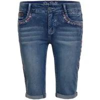 Piz Palü Trachtenjeans Trachtenjeans Damen - HAFENLOHR BERMUDA - denim