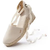 VISCATA Escala Espadrille mit Keilabsatz und eleganter Knöchelschnürung