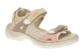 Ecco 069563 Yucatan Sandale beige multicolor/straw Damen Sandaletten Receptor...