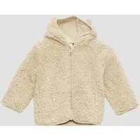 s.Oliver Funktionsjacke Sweatshirt Jacke Teddyplüsch-Jacke mit Öhrchen
