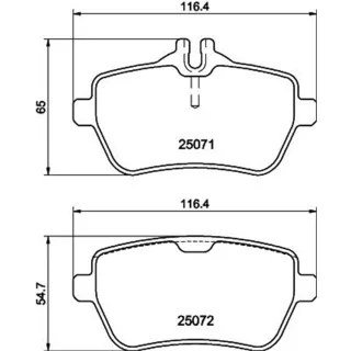 Hella Bremsbel?ge hinten Mercedes Sl