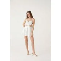 HOLLY LOLLY Midikleid Satin Minikleid mit Rückenausschnitt
