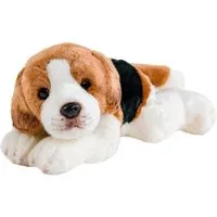 Teddys Rothenburg Kuscheltier Beagle liegend 30 cm schwarz/weiß/braun Plüschhund (Plüschtier, Stofftier, Stoffhund, Plüschbeagle)