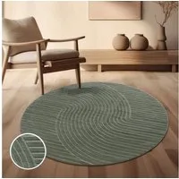 TT Home Teppich Diele, Esszimmer, Flur, Küche, Schlafzimmer, Wohnzimmer, Rund, Höhe: 10 mm, In-& Outdoorteppich Wetterfest Küche Schlafzimmer Skandi Ethno Design