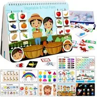 CLTYQ Lernspielzeug Montessori-Spielzeug für Kinder ab 3 Jahr, sensorisches Lernspielzeug, Beschäftigungsbuch für Kinder, Lern- und Montessori-Spielbuch