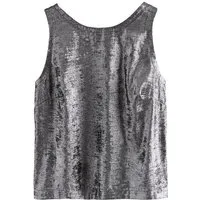 Next Blusentop Ärmelloses Metallic-Top (1-tlg)