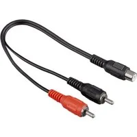 Hama Cinch Y-Kabel Subwoofer-Kabel Y Adapter Verteiler Audio-Kabel, Cinch-Stecker, Cinch-Buchse (20 cm), Splitter Chinch CAR Hifi Adapter-Kabel RCA-Stecker RCA-Buchse