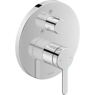Duravit C.1 Unterputz Brausearmatur C14210012010, chrom, rund, mit Umstellventil