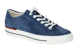 Paul Green Damenschuhe Sneaker 4081-54 PG 4081 blau indigo Velour Leder Frott...