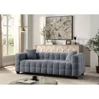 ATLANTIC home collection 3-Sitzer Stella, inkl. 2 Zierkissen und mit modernem Teddy Stoff