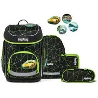 ergobag Schulranzen cubo Set (5-tlg., 5-teiliges Set), größenverstellbares Rückensystem