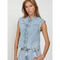 GANG Jeansweste 94LARA VEST ärmelloser Relax-Fit