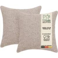 Selfitex Dekokissen 2er Set, 30x50/40x40/40x60/50x50 inkl. Füllkissen, Farben zur Auswahl, robuster Polsterstoffbezug mit weichen Füllkissen