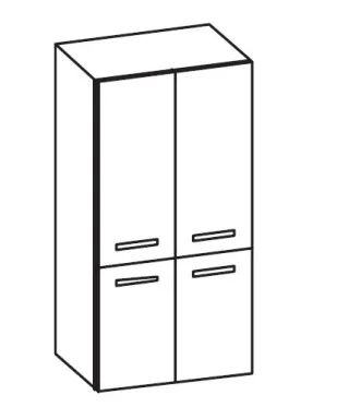 Artiqua 400 Midischrank, Riviera Eiche quer NB, 400-MTT-1-60-7180-438 400-MTT-1-60-7180-438