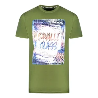 Cavalli Class Box Logo Grünes T-Shirt