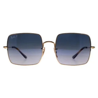 Ray-Ban Square RB1971 914778 polished gold blue grey gradient polarized sunglasses