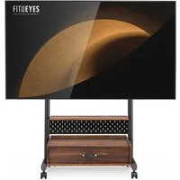 FITUEYES TV-Ständer TV-Rollwagen mit Schublade, Ablage, Lochwand, 40-85 Zoll, (bis 85 Zoll, höhenverstellbar, mobil, mit feststellbaren Rädern)