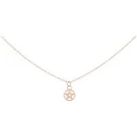 Wildcat Kette mit Anhänger Little Pentagram Star Kette - Roségold, Chirurgenstahl 316L - wasserfest, langlebig, hautverträglich