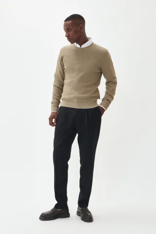Strickpullover MAlagoon Gerade Passform beige