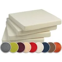 sunnypillow Stuhlkissen 4er Set Kissen 40 x 40 x 5 cm, Sitzkissen Sitzauflage für Stühle, Bänke
