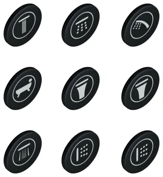 GROHE Symbolkappen 14077 für SmartControl matt black, 140772430 140772430