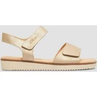 s.Oliver Sandalen Sandale Metallic-Sandalen mit Klettverschluss