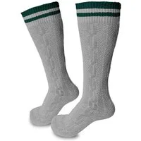 Steigenhöfer Manufaktur Trachtensocken für Herren und Damen – Socken mit Zopfmuster und Steifen Oktoberfest Strümpfe aus Baumwolle für Männer & Frauen
