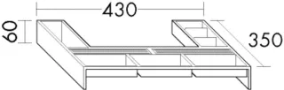 Burgbad Inneneinteilung 60x430x350, ACLV035 ACLV035