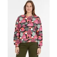Ragwear Sweatshirt WUSS PRINT mit figurumspielender Passform, aus Baumwolle und Polyester, hüftlang