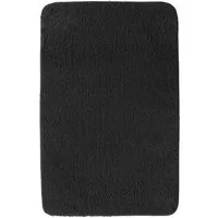 NYVI Badematte Badematte 60x90cm NYVISpa Lasalle Schwarz Badezimmerteppich rechteckig, Höhe 20 mm, Polyester, Rutschfest, Saugstark, Schnell Trocknend, Fußbodenheizung geeignet