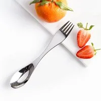 LEKKABOX Campinglöffel Spork, 19cm - Löffel Gabel Kombi Edelstahl Göffel To Go Besteck, Löffel & Gabel in einem – die perfekte Größe für Thermobehälter