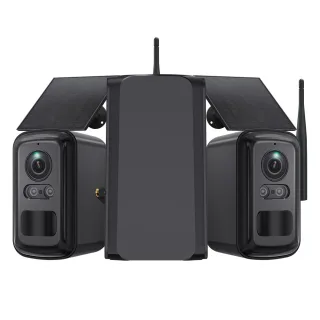 SECTEC Solar WiFi Camera 2/4 Cameras Kit 3MP PIR Motion Detect Two Way Audio Night Vision IP66 Waterproof Wireless Outdo