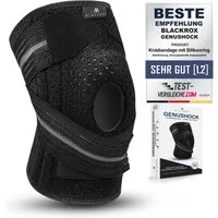 BLACKROX Kniebandage mit Silikonring [Vergleichssieger 2026] GENUSHOCK, Damen & Herren