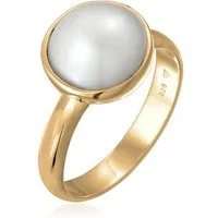 Nenalina Perlenring Damenring Mabe Perle Klassisch Edel 925 Silber
