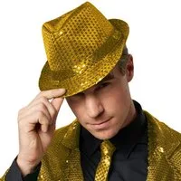 dressforfun Kostüm Faschingskleidung/Maskeradenverkleidung, Hutgröße 58/Höhe 11,5 cm, in gold, Einfarbiger Hut in Einheitsgröße, Formstabil und zu tragen