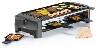 PRINCESS Raclette 8 Grill u. Teppanyaki Party 1200 W, 8 Pfännchen