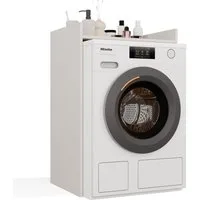 MAGOWA Waschmaschinenumbauschrank MAGWA für Waschmaschine / Wäschetrockner - Überbauschrank Mehr Ordnung & Übersichtlichkeit