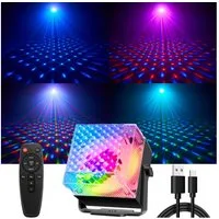 VIVIHEYDAY LED Discolicht LED Party Lampe Discolicht mit Fernbedienung- RGB, 5W, Dynamisch Disco Lichteffekte, 2M USB Kabel, für Party, Home, Weihnachten