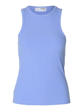 SELECTED WOMEN - SLFANNA O-NECK TANK TOP NOOS cornflower blue - Gr. - S