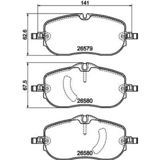 Hella Bremsbel?ge vorne Mercedes C-Klasse W206