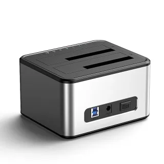 Blueendless HD07A Dual Bay External Hard Drive Dock USB3.0 High Speed for 2.5/3.5-Inch Hard Drives Offline Cloning Data