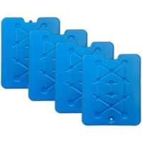 HAC24 Kühlakku 4er Set XXL Flache Kühlelemente blau Kühlakkus Kühlpads, 25,5 x 32 x 1,3 cm, 800 g je Akku
