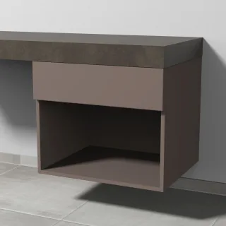 Sanipa Anbau-/Solitärschrank 2morrow (P3355) 510x600x520 Taupe-Matt, P33551T P33551T