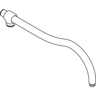 hansgrohe Brausearm gebogen Axor Carlton 96747820 Showerpipe brushed nickel