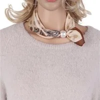MIRROSI Nickituch Schmales Halstuch mit magnetischem Clip, Damen Halstuch deal für Frühling,Sommer, Herbst