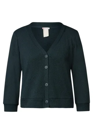 Street One - Strick-Look Jacke grün - Gr. - 36
