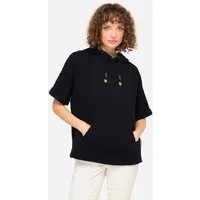 Laurasøn Sweatshirt Sweat-Pullunder Waffel-Jacquard Kapuze
