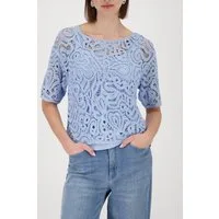 Monari Kurzarmpullover aus Spitze