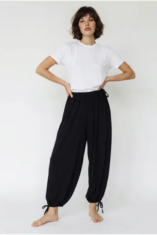 Damen Knöchellange Salwar-Hosen mit Bindegürtel