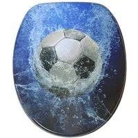 Sanilo WC-Sitz Soccer mit Absenkautomatik, Toilettendeckel direkt vom Hersteller, hochwertig & modern mit Motiv, universell, leichte Montage
